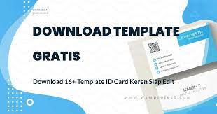 Greeting card business card template. 26 Download Template Id Card Keren Wsm Project