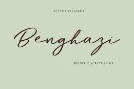 Version 1.00 february 4, 2006, initial release. Benghazi Modern Script Font 415772 Script Font Bundles
