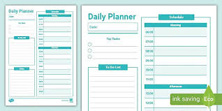 Download free printable 2021 blank daily planner and customize template as you like. Daily Planner Template Sheets Teaching Resource