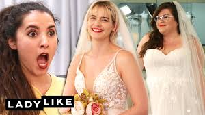I've always loved the cartoon trope of articles of clothing turning to tatters before daffy duck's very eyes in a flutter of moth wings. We Try On Wedding Dresses Ladylike
