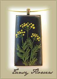 Flower Jewelry Tansy Flower Jewelry Flower Polymer Clay Etsy In 2021 Flower Jewellery Polymer Clay Jewelry Polymer Clay Pendant