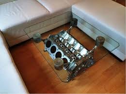 Power V8 Engine Coffee Table One Of Our Many Ideas For Christmas Gifts For The Car Lover In Your Life Car Furniture Engine Coffee Table Automotive Decor