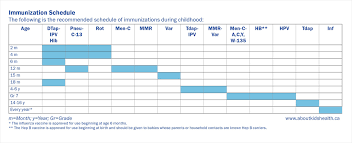 Ontario s routine immunization schedule. Immunization Schedule