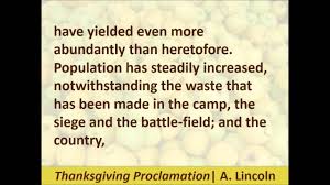 Maybe you would like to learn more about one of these? Thanksgiving Proclamation Abraham Lincoln 1863 Hear The Text Youtube