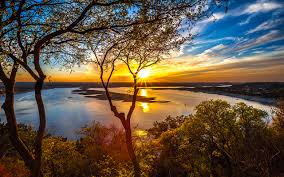Fonds D Ecran Usa Rivieres Photographie De Paysage Levers Et Couchers De Soleil Ciel Lake Travis Texas Arbres Branche Nature Telecharger Photo