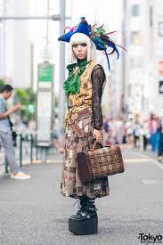 Japanese Steampunk Street Style W Pirate Hat Antique Accessories Vintage Suitcase Yosuke P Japanese Street Fashion Tokyo Street Style Lace Top Long Sleeve