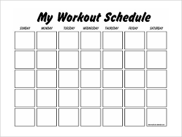 Workouts log templates printable in PDF
