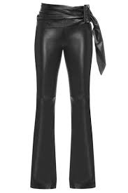 Calça De Couro Boca De Sino Animale Calca Couro Cos Faixa Preto Oqvestir Calca Couro Calca Calca Couro Preta