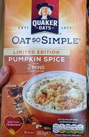 Quaker Oats Oat So Simple Le Pumpkin Spice Pumpkin Spice Quaker Oatmeal Oats Quaker