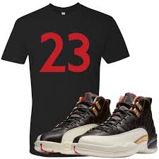 Jordan 12 Chinese New Year Sneaker Hook Up 23 Black T Shirt Black Tshirt Sneaker Match Sneakers