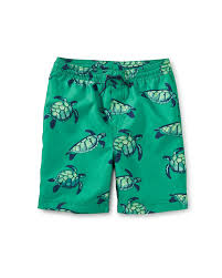 Tea Collection Full Length Swim Trunks In Sea Turtles Little