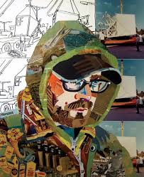 Dan Billen Collage Man Art Paper Collage Art Self Portrait Art