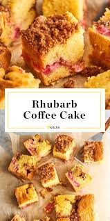 This Rhubarb Coffee Cake Is The Best Way To Upgrade A Box Of Cake Mix Recipe Rhubarb Coffee Cakes Coffee Cake Recipes Easy Coffee Cake Recipes
