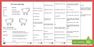 Each lesson provides 30 minutes of spoken language practice, with an introductory conversation and new vocabulary and structures. The Three Little Pigs Play Script Teacher Made
