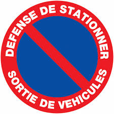 Il est interdit de stationner. Panneaux Defense De Stationner Sortie De Vehicules Seton Fr