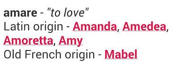 The Most Common Elements In Baby Girl Names Amare Amanda Amy Mabel Baby Name Lists