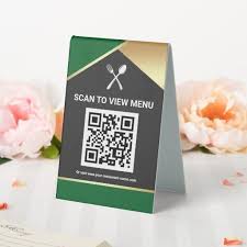 Qr Code Digital Menu For Restaurants Table Tent Sign Zazzle Com In 2020 Restaurant Tables Digital Menu Table Tents