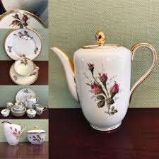 When autocomplete results are available use up and down arrows to review and enter to select. Rosenthal Coffee Service Tea Set Gold Gilt Moss Rose Pattern 1940s Luxury China Helena Line Complete Set Garden Tea Party Wedding Gift