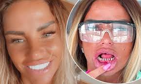 Despite a long history of cosmetic procedures, including eight breast augmentations, rhinoplasty, teeth veneers, bottom lifts, liposuction, botox and dermal fillers. Katie Price Has Dashed Back To Turkey After Two Of Her Veneers Fell Out Daily Mail Online