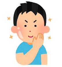 男性のスキンケアのイラスト | かわいいフリー素材集 いらすとや