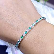 Видео 5 carat daimond tennis bracelet канала voctoriaowens. 3 60ct Green Emerald And Diamond Tennis Bracelet Emdb01 Matinee Jewelry