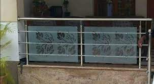 Crl manufactures a comprehensive selection of post railing kits that combine the durability of stainless steel components with innovative designs and engineering. Balcony Stainless Steel Glass Railing Material Grade Ss 304 Rs 605 Feet Id 20727813188
