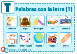 Palabras con la letra T para niños