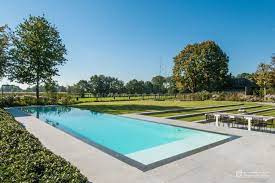 hedendaagse tuin met biopool zwembad is opgebouwd met speelse lijnen en open ruimtes hedendaagse tuinen droom zwembaden tuin zwembad