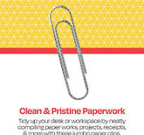 School Smart Non-Skid Jumbo Paper Clip, 2 Inches, Silver, Pack of 100
