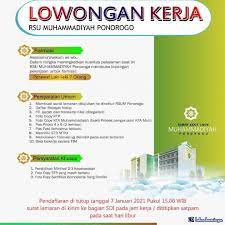 Lowongan kerja pt astra international tbk. Lowongan Kerja Rsu Muhammadiyah Ponorogo Januari 2021