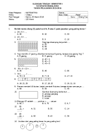 Jun 27, 2021 · soal uts agama kelas 3 sd semester genap yang bisa bapakibu guru unduh secara gratis dengan menekan tombol download. Soal Uts Kelas 1 Sd Matematika Semester 2