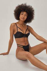 Satin Underwire Strappy Lingerie Set Nasty Gal