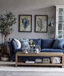 Image Result For Gray Walls Blue Couch Blue Sofas Living Room Blue Furniture Living Room Blue Sofa Living