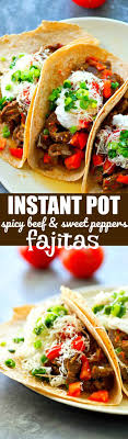 Instant Pot Spicy Beef And Sweet Peppers Fajitas