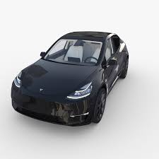 Tesla öffnet bereits den online konfigurator für das model y und nimmt ab sofort bestellungen entgegen. Tesla Model Y Awd Schwarz Mit Innenraum Und Fahrgestell 3d Modell 149 Stl Blend Obj Fbx Dae Free3d