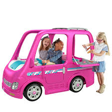 Power Wheels Barbie Dream Camper Battery Powered Ride On Vehicle Walmart Com In 2020 Barbie Car Barbie Camper Barbie Dream