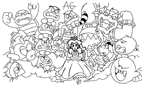 Mario has appeared in over 200 video games since his creation. Drawings Super Mario Bros Video Games Printable Coloring Pages