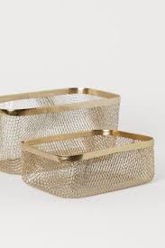 Metal Wire Basket Gold Colored Home All H M Us In 2020 Wire Baskets Metal Wire Basket