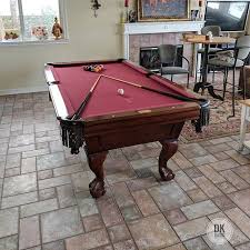 Installation Of This 7 Foot Fischer Duke In Lake Forest Is Complete Billiards Dkbilliards Playpool Mancave Gameroom Play Pool Billiards Pool Table