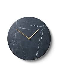 Marble Wall Clock Black Wanduhren Wanduhr Marmorwand