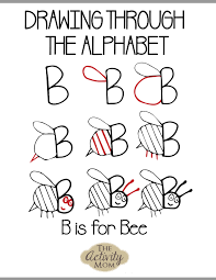 Print out the 2 page bubble letter tutorial pdf so you can follow along making your own bubble letter or even tracing the example when necessary . The Activity Mom Drawing Through The Alphabet Letter B The Activity Mom