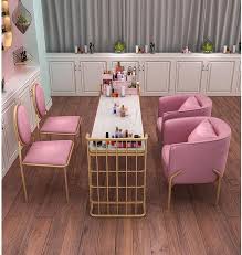 Nordic Marble Nail Table Shop Decoration Table And Chair Set Single Double People Manicure Table Manicure Table Simple And Moder In 2020 Manicure Table Salon Interior Design Table And Chair Sets