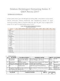 Bagi bapak dan ibu guru yang mengajari di tingkat sma/smk biasanya selalu di sibukkan dengan. Silabus Bimbingan Konseling Kelas X Sma