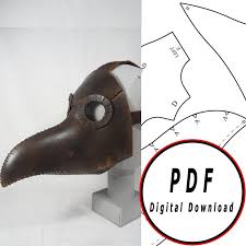 Diy Plague Doctor Mask Eva Foam Helmet Pattern Blueprint Template Pdf Vector Printable Digital Download Cosplay Costume Larp Pdf Tutorial Tutorial De Disfraz Decoraciones Caseras De Halloween Plantilla De Mascara