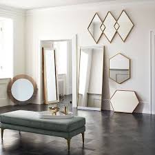 Shop the most beautiful things on earth. Marble Brass Floor Mirror West Elm United Kingdom
