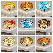 Geometric tiffany art glass shade flush mount ceiling light in vintage style 2 designs for option. China Tiffany Ceiling Lampvintage Tiffany Stained Glass Flush Mount Ceiling Light Lamp China Glass Ceiling Lamp Glass Ceiling Lamps