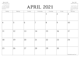 April 2021 calendar with holidays and celebrations of united states. April 2021 Printable Calendars And Planners Pdf Templates For Goodnotes Notability Remarkable 7calendar