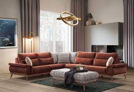 gekleurde hoekbank met salontafel farmhouse decor living room couch upholstery furniture