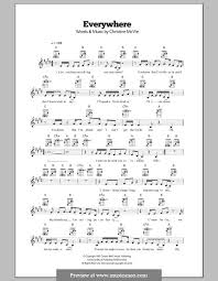 You know that i'm falling and i don't know what to say i'll speak. Everywhere Fleetwood Mac Von C Mcvie Noten Auf Musicaneo