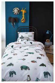 Bettwasche Zoo Mit Bildern Bettwasche Kinder Blaue Mobel Kinderbett Haus